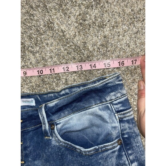 KanCan Womens Skinny Jeans Distressed Button Fly High Waisted 31‎ - Picture 4 of 6